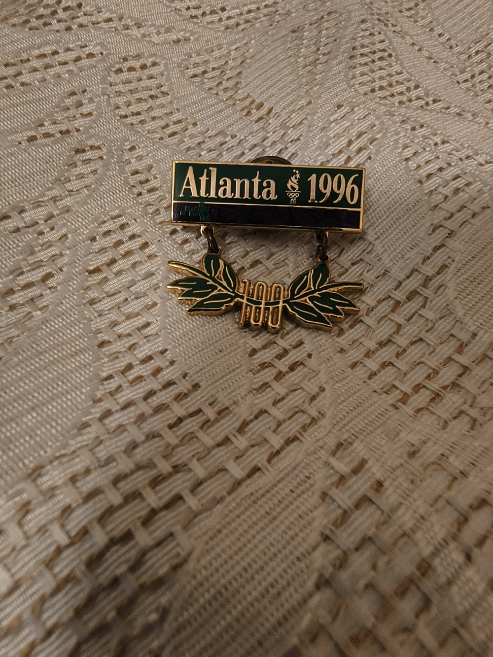 Roxy Green and Gold Atlanta 1996 Commemorative Pin